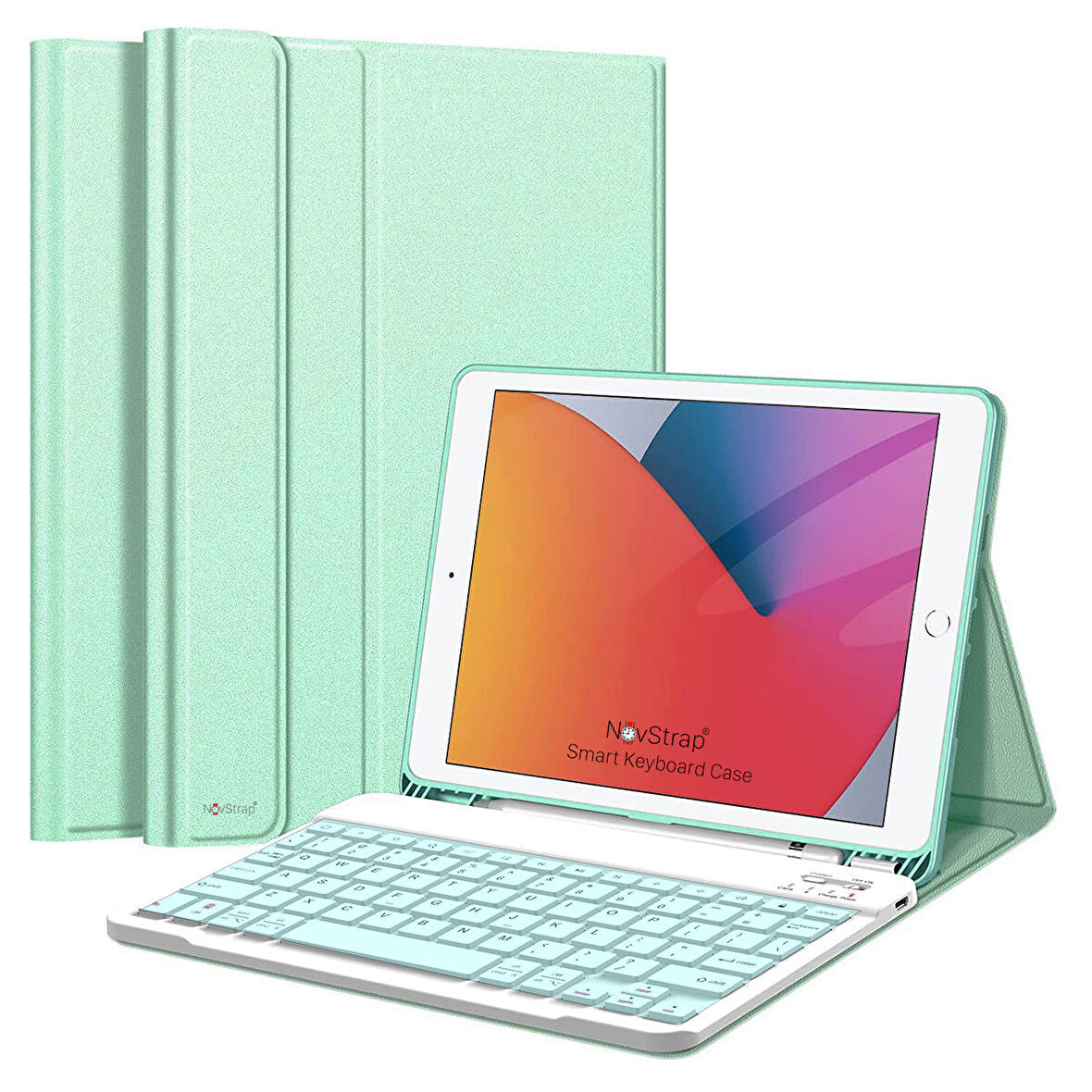 NovStap Apple iPad Air 1 Air 2 iPad 9.7 inç 2017 2018 5/6 Nesil ile Uyumlu Bluetooth Klavyeli Kılıf