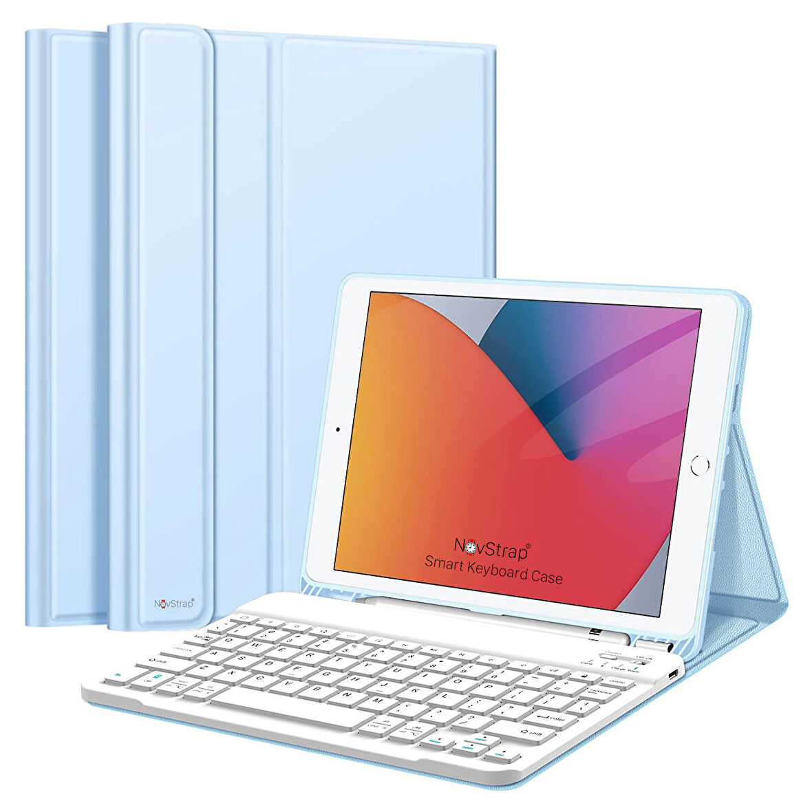 NovStap Apple iPad Air 3 10.5 inç / iPad Pro 10.5 inç Uyumlu Bluetooth Klavyeli Kılıf Kalem Bölmeli