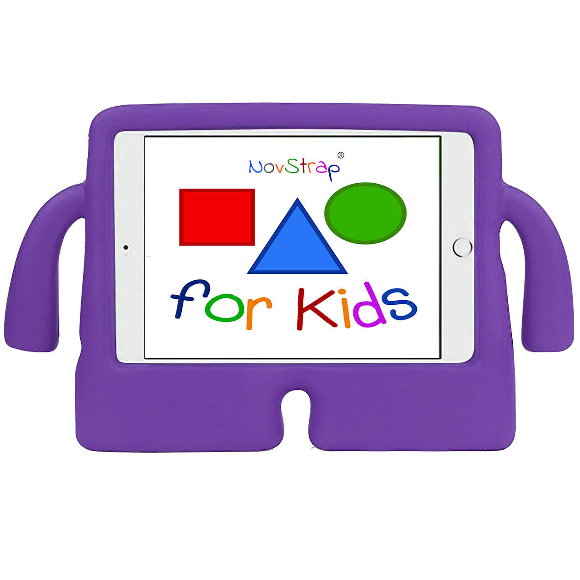 NovStrap Apple iPad 2 3 4 ile Uyumlu Kılıf Silikon Kollu Çocuk Tablet Kılıfı