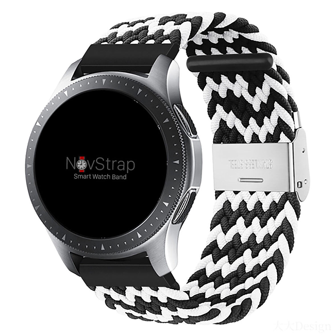 NovStrap Honor Magic Watch 2 46mm ile Uyumlu Kordon Kayış (22mm) Flexible Elastik Örgü Kayış