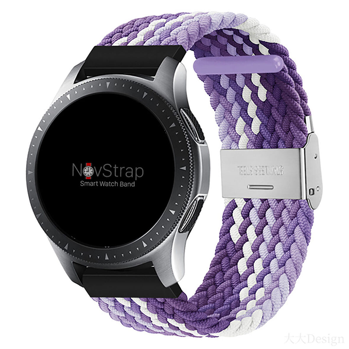 NovStrap Honor Magic Watch 2 46mm ile Uyumlu Kordon Kayış (22mm) Flexible Elastik Örgü Kayış