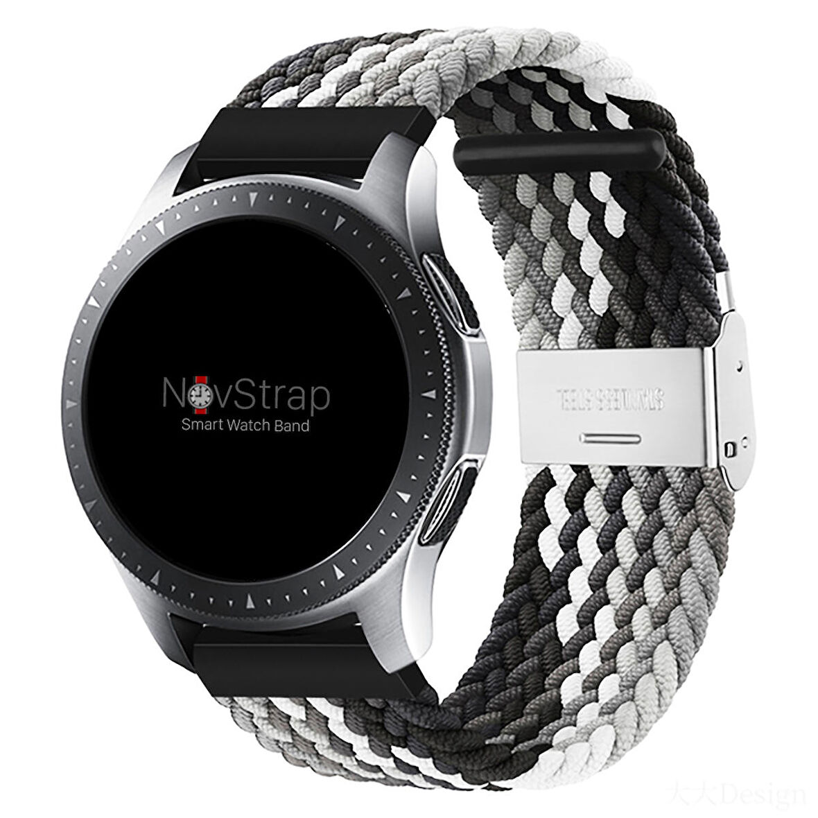 NovStrap Honor Watch GS Pro ile Uyumlu Kordon Kayış (22mm) Flexible Elastik Örgü Kayış