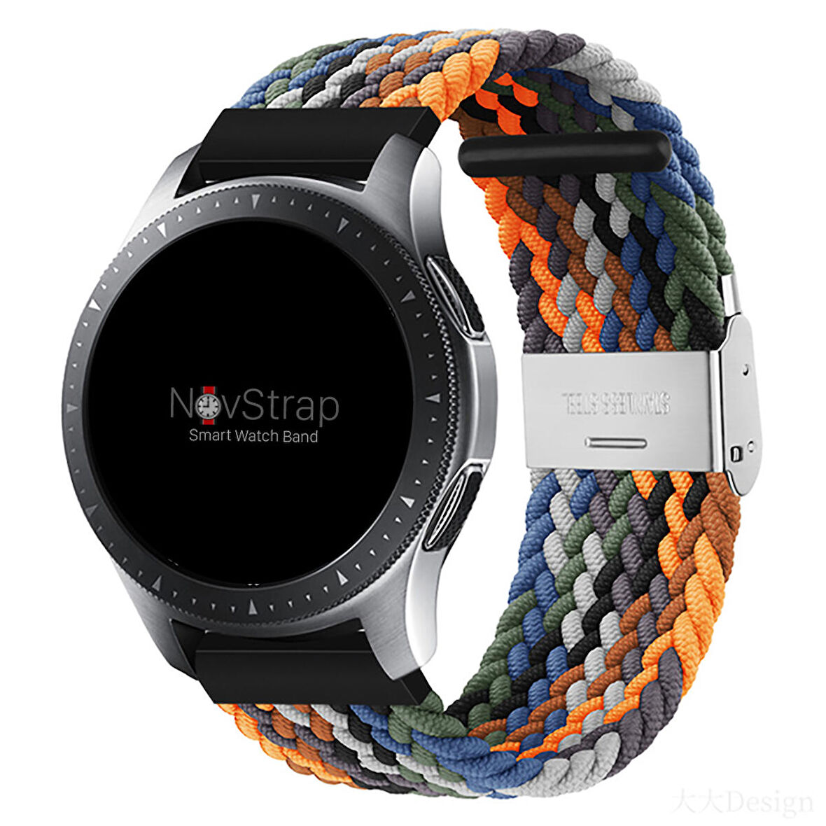 NovStrap Huawei Watch GT2 46mm ile Uyumlu Kordon Kayış (22mm) Flexible Elastik Örgü Kayış