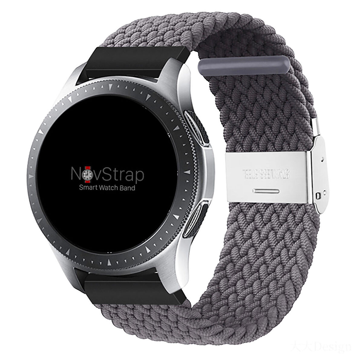 NovStrap Huawei Watch Gt Runner ile Uyumlu Kordon Kayış (22mm) Flexible Elastik Örgü Kayış