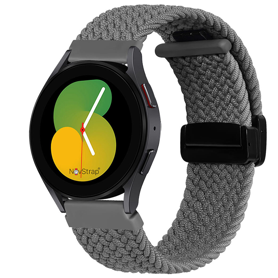 NovStrap Samsung Galaxy Watch 4 5 Pro 40 42 44 45 46 Mm Uyumlu Kordon Örgü Flexible Magnet Tokalı