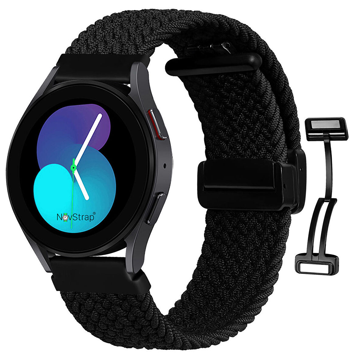 NovStrap Huawei Watch GT2 Pro 46mm ile Uyumlu Kordon Kayış (22mm) Flexible Örgü Magnet Tokalı Kordon