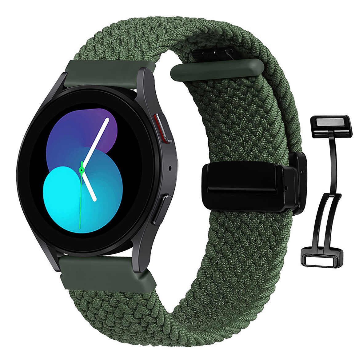 NovStrap Huawei Watch GT3 Elite 46mm Uyumlu Kordon Kayış (22mm) Flexible Örgü Magnet Tokalı Kordon