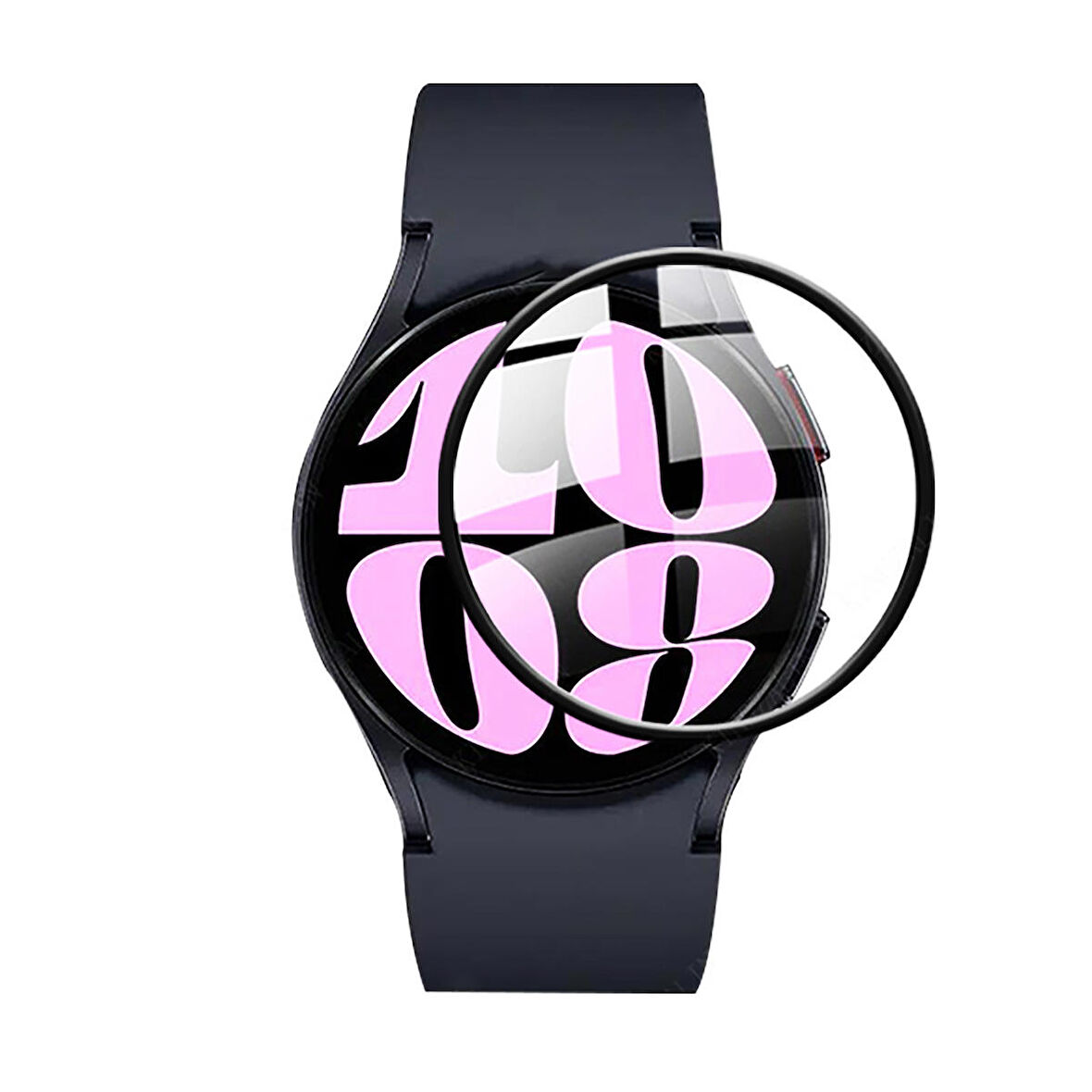 NovStrap Samsung Galaxy Watch 6 Seri 40mm ile Uyumlu Ekran Koruyucu Nano Esnek Cam Tam Kaplayan PPM