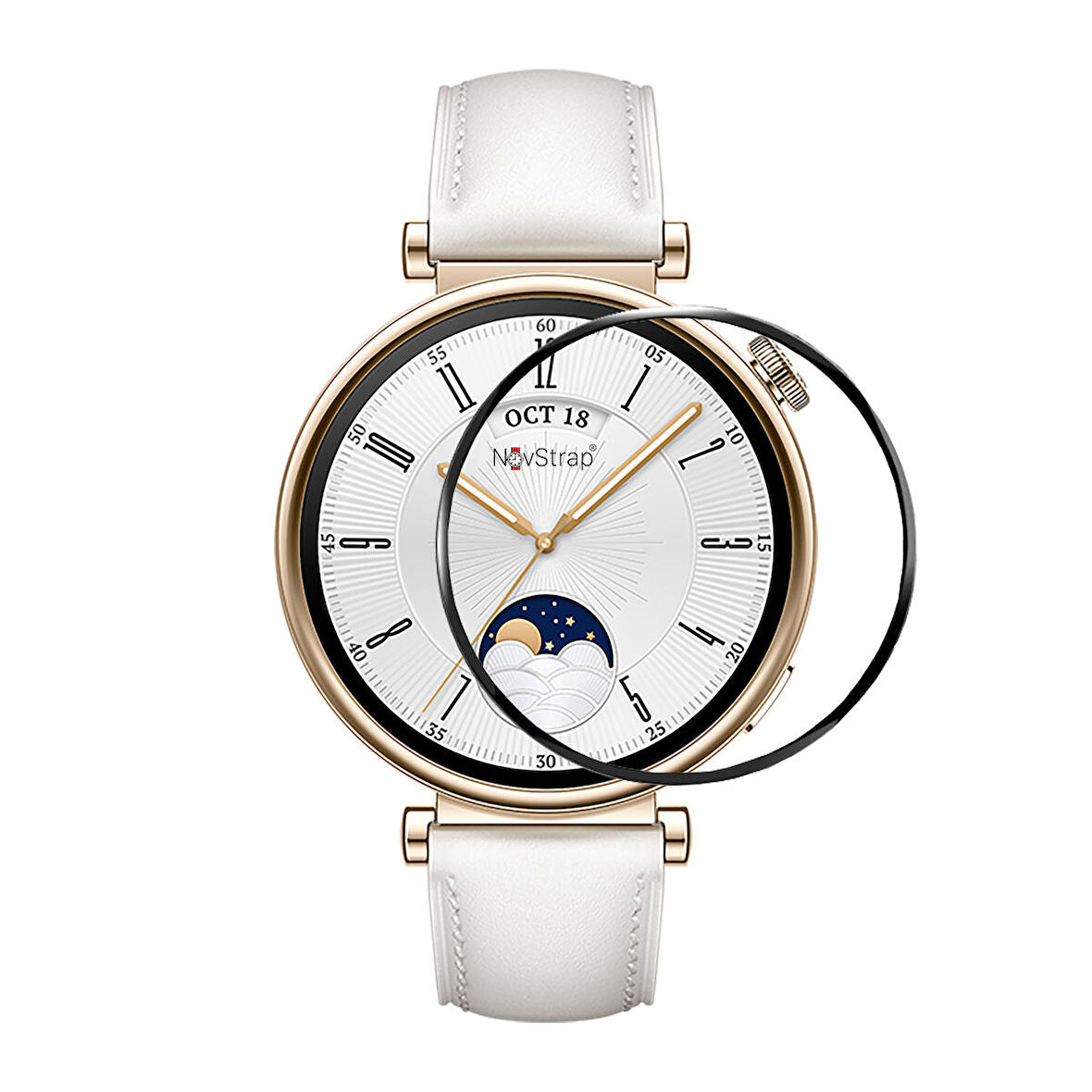 NovStrap Huawei Watch GT4 41mm ile Uyumlu Ekran Koruyucu Nano Esnek Cam Tam Kaplayan PPM