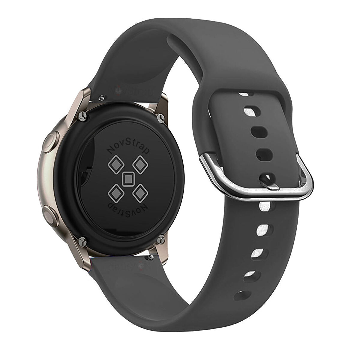 NovStrap Huawei Watch GT4 41mm ile Uyumlu Kordon (18mm Pimli) Yumuşak Jel Silikon Kordon Kayış