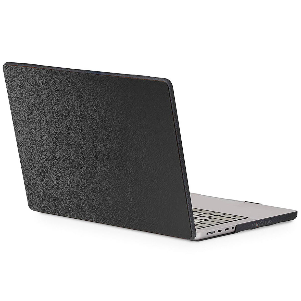 NovStrap Apple Macbook Pro 14 inç M3 A2992 A2918 ile Uyumlu Kılıf Deri Desenli Rubber Mat Kapak