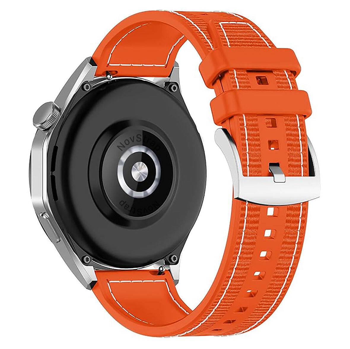 NovStrap Huawei Watch 3/4/Pro/Buds/Ultimate ile Uyumlu Kordon (22mm) New Lansman Silikon Kumaş Kayış