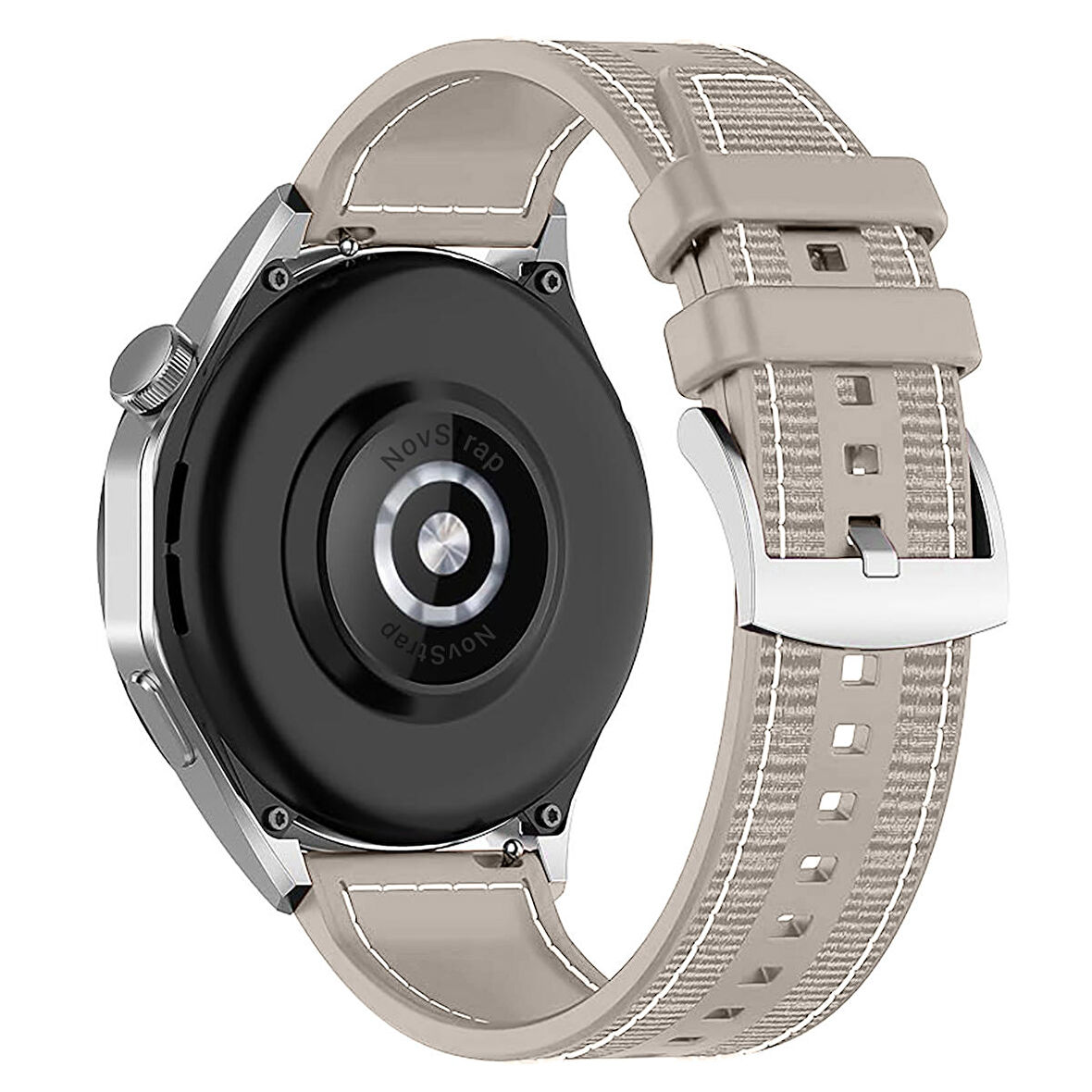 NovStrap Samsung Galaxy Watch 3 41mm/Active 2 40-44mm/Gear S2 ile Uyumlu Kordon (20mm) Lansman Kumaş