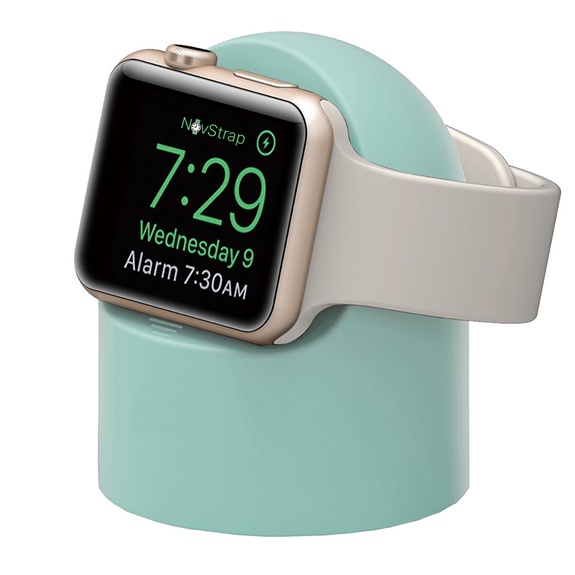 NovStrap Apple Watch Tüm Seriler ile Uyumlu Masaüstü Şarj Standı Silikon Dock