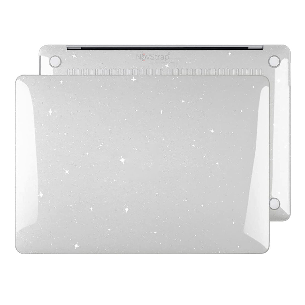 NovStrap Apple Macbook Pro 16 inç M4/Pro/Max A3186 A3403 ile Uyumlu Simli Kılıf Sert Glitter