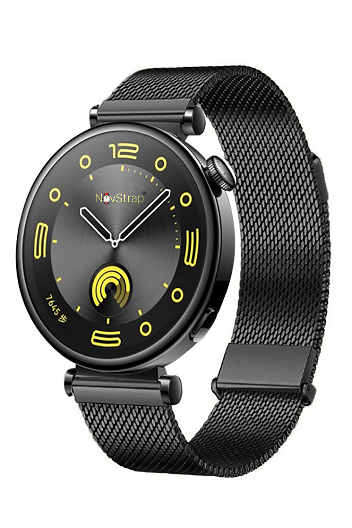 NovStrap Huawei Watch GT4 41mm GT5 41mm ile Uyumlu Kordon (18mm) Çift Mıknatıslı Lansman Metal Hasır Çelik Kayış
