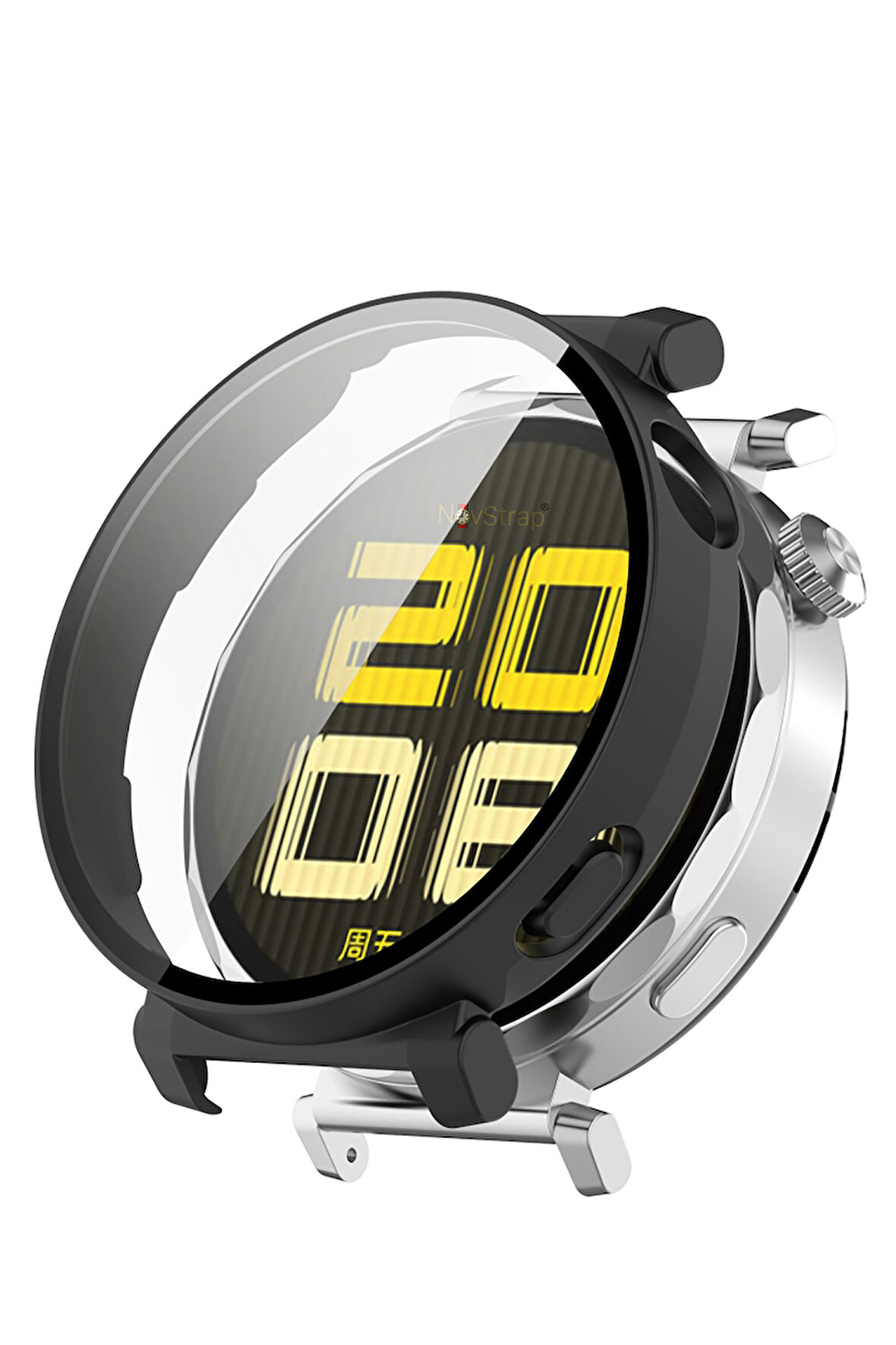 NovStrap Huawei Watch Gt5 41mm ile Uyumlu Ekran Koruyucu Cam ve Kasa Koruyucu Kılıf Sert Polikarbon