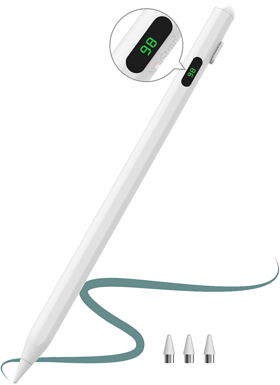 NovStrap TclTab 10L/Nxtpaper/10/10S/7L/7 Lite/Tabmax ile Uyumlu Dijital Ekranlı Dokunmatik Tablet Kalemi Stylus