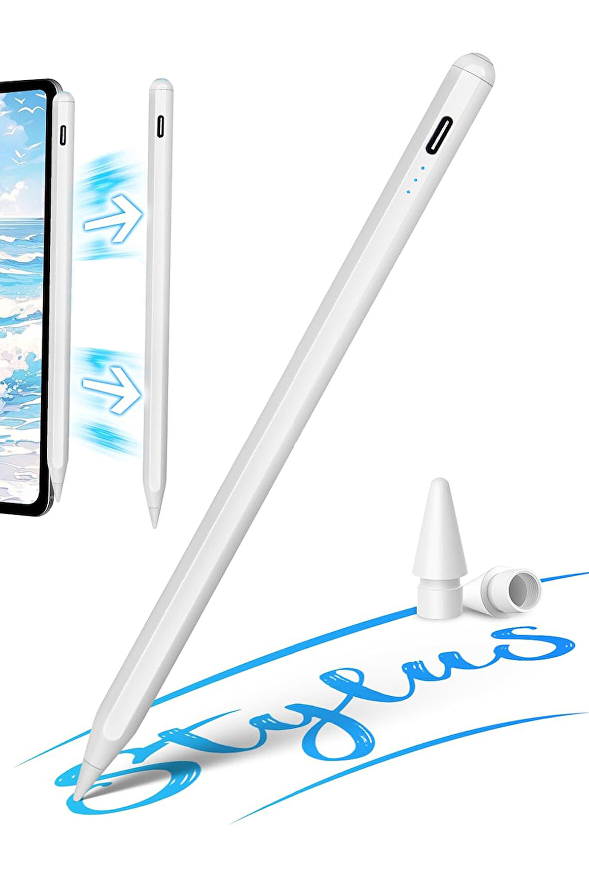 NovStrap Samsung Galaxy Tab A9 Sm-X110 A9 Plus Sm-X210 ile Uyumlu Dokunmatik Tablet Kalemi Gen2 Stylus Pencil
