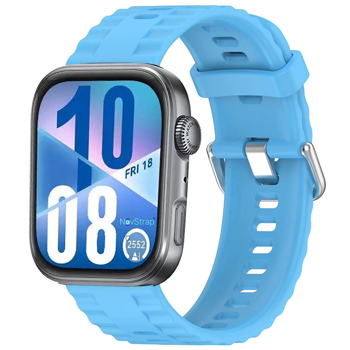 NovStrap Huawei Watch Fit 4 Pro/Fit 4/Fit 3 ile Uyumlu Kordon Tam Uyumlu Pimli Lansman Silikon Kayış