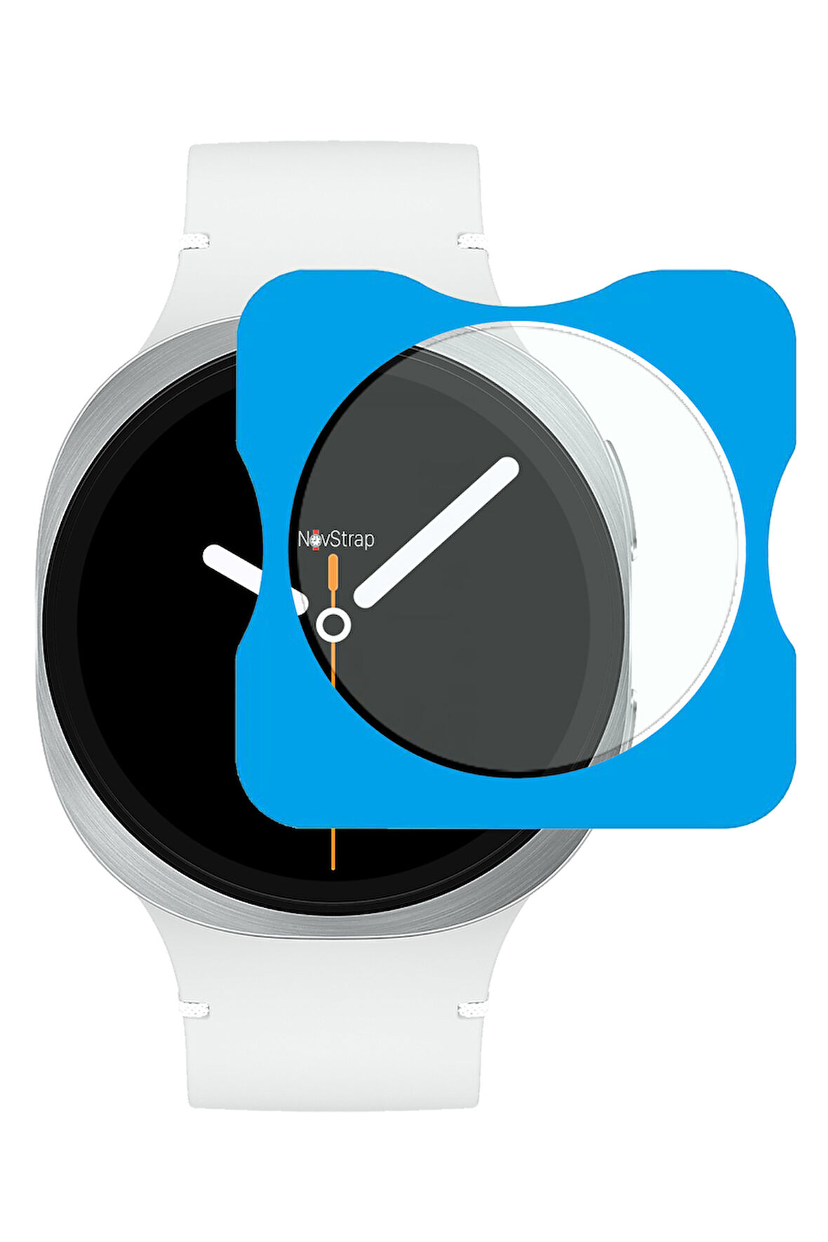 NovStrap Samsung Galaxy Watch 8 40mm ile Uyumlu Ekran Koruyucu 9H Temperli Cam Kolay Uygulama Aparat
