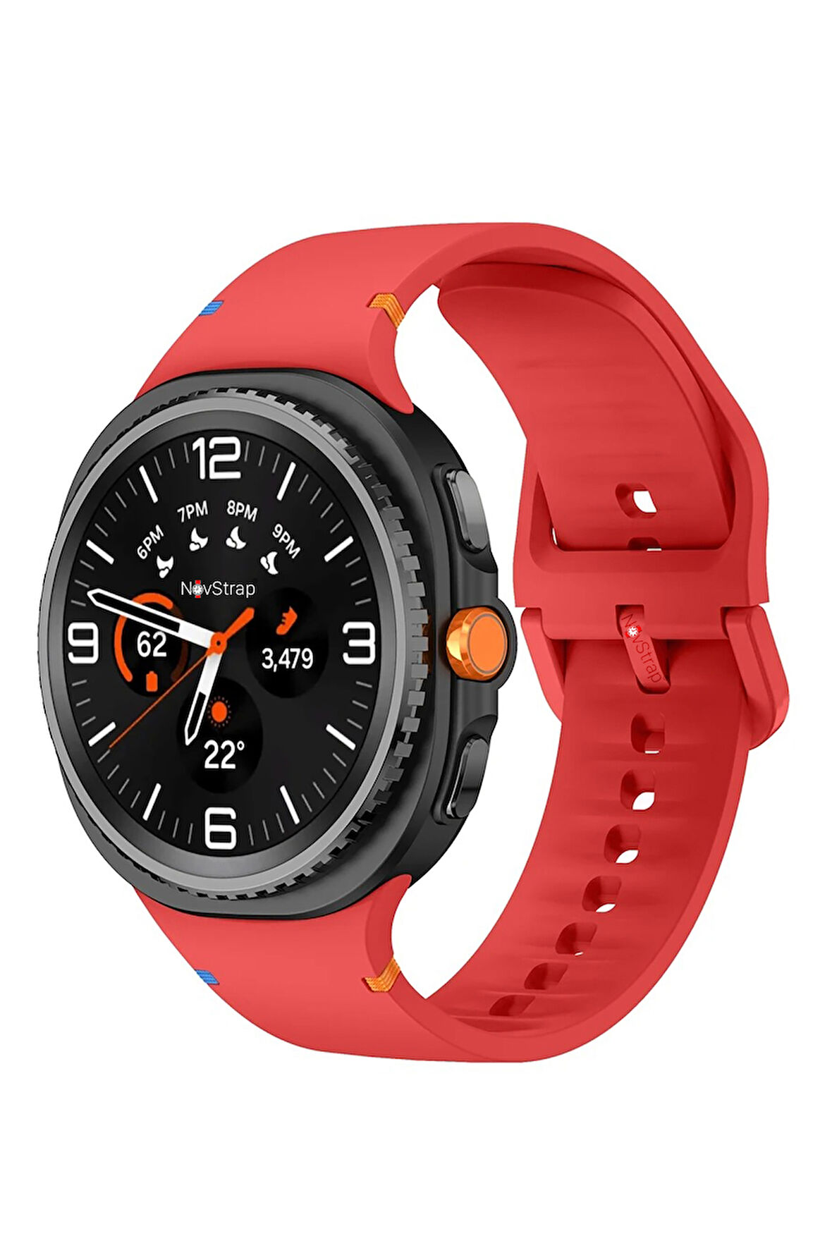 NovStrap Samsung Galaxy Watch 8 40mm 44mm Classic 46mm ile Uyumlu Kordon Lansman Silikon Kayış
