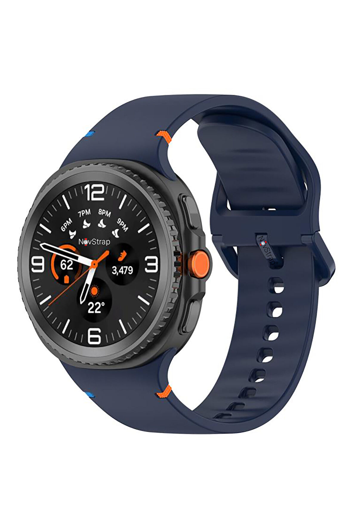 NovStrap Samsung Galaxy Watch 8 40mm 44mm Classic 46mm ile Uyumlu Kordon Lansman Silikon Kayış