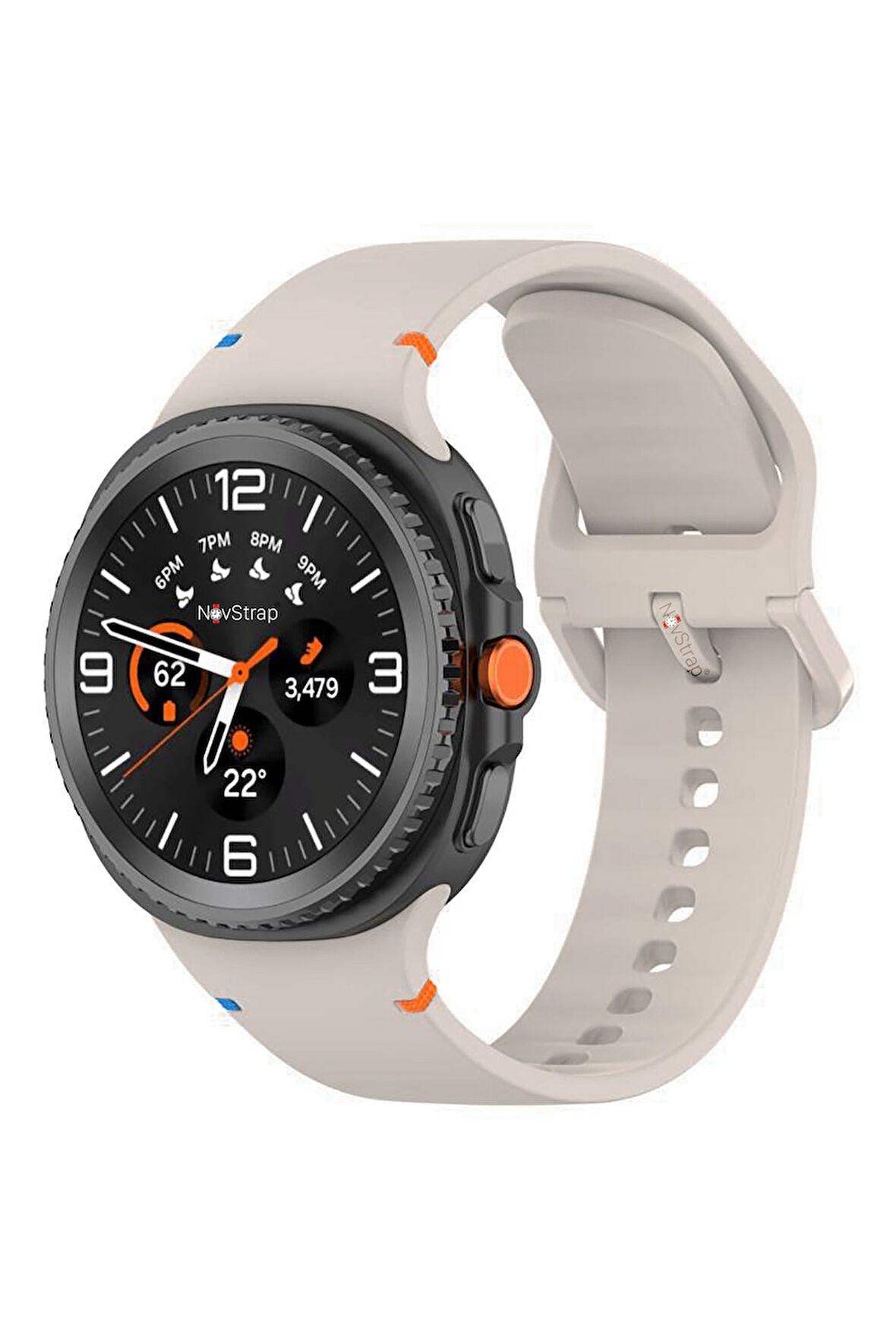 NovStrap Samsung Galaxy Watch 8 40mm 44mm Classic 46mm ile Uyumlu Kordon Lansman Silikon Kayış