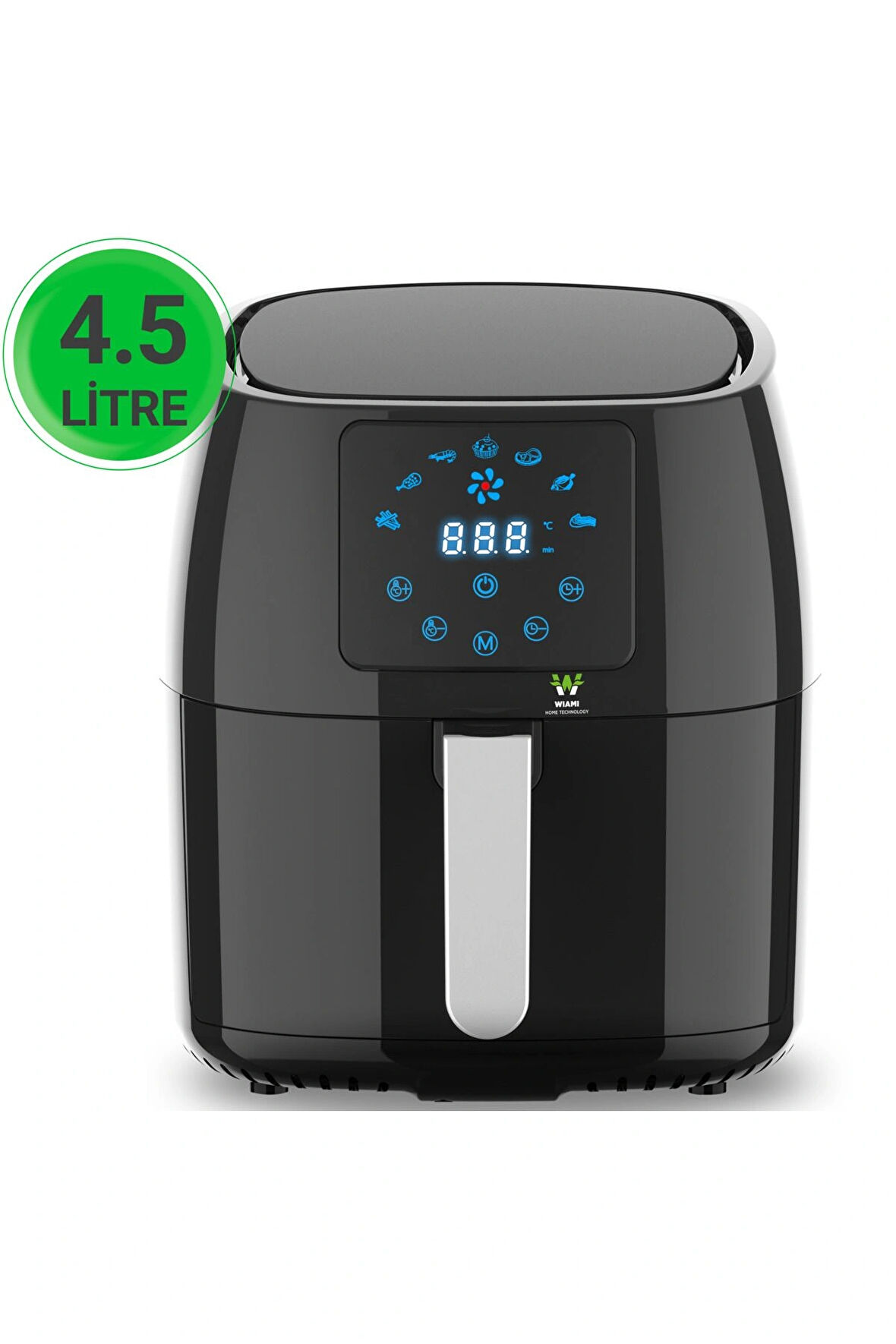 Wiami Airfryer 4.5 L Hava Fritözü Siyah