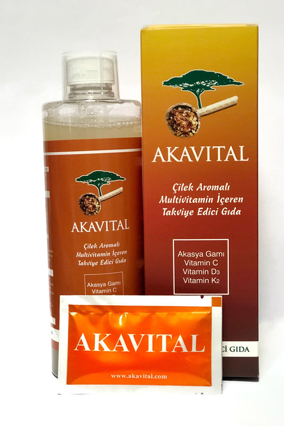 Akavital ÇilekAromalı Multivitamin İçeren Takviye Edici Gıda500ML