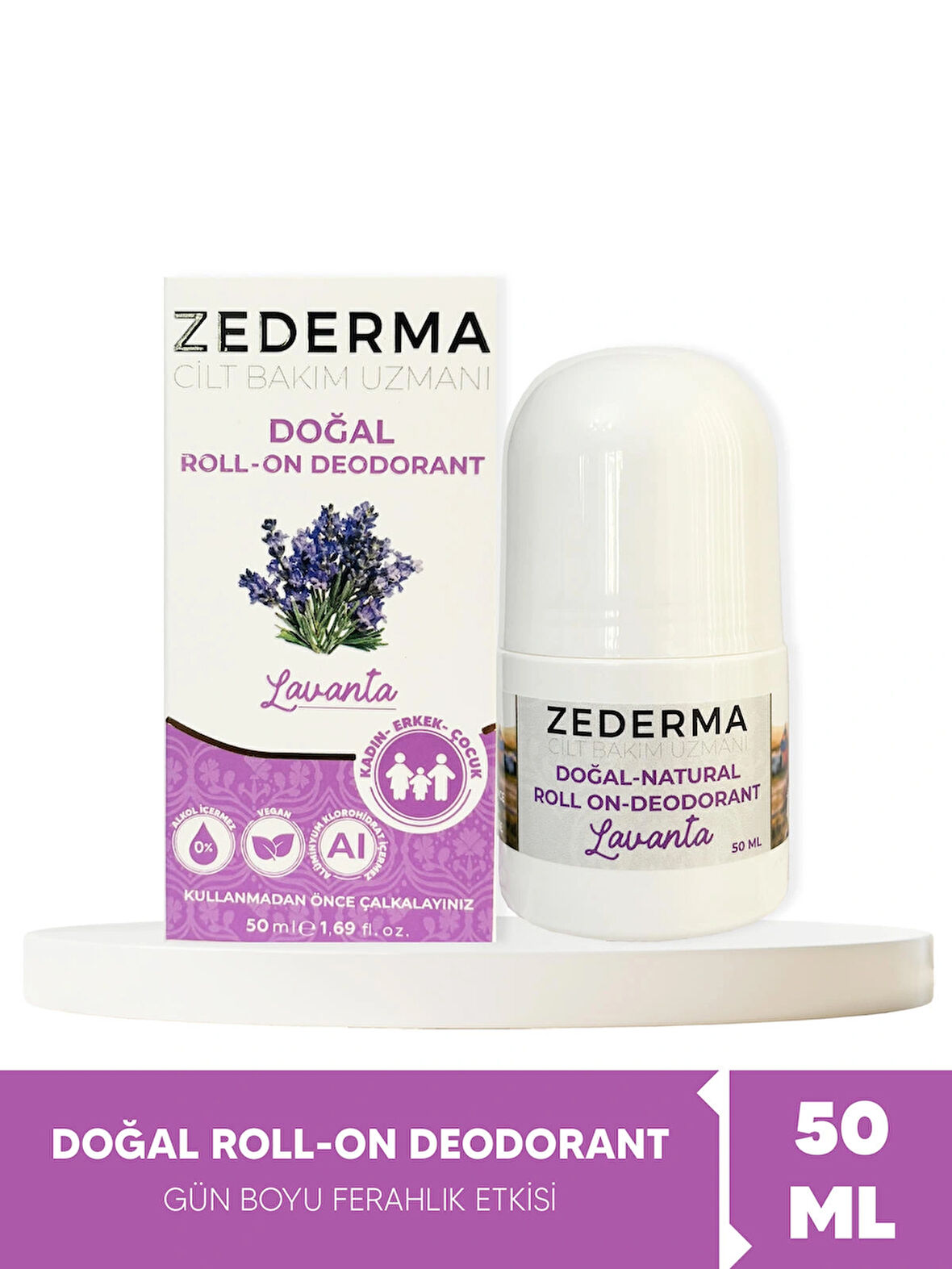 Doğal Roll-On Deodorant Lavanta