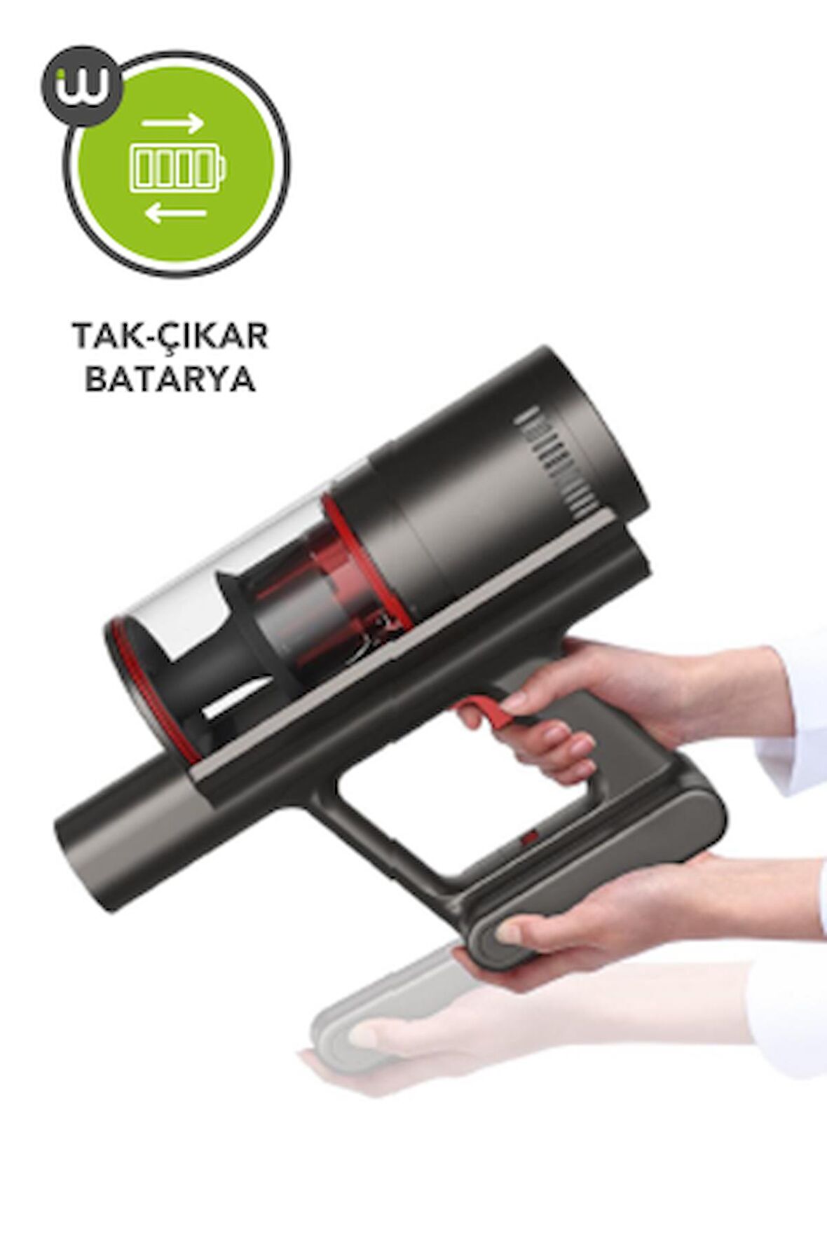 Wero Wz11 Pro Şarjlı, Saç Kesici Başlıklı, Değiştirilebilir Bataryalı, Dikey Süpürge