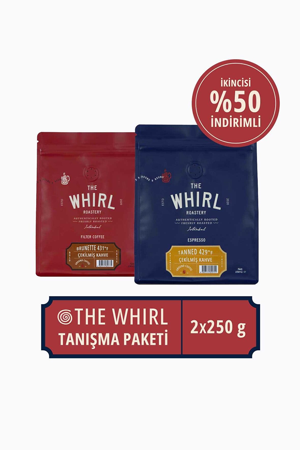 The Whirl Espresso Çekilmiş Kahve Tanışma Paketi 250 gr x 2 Adet