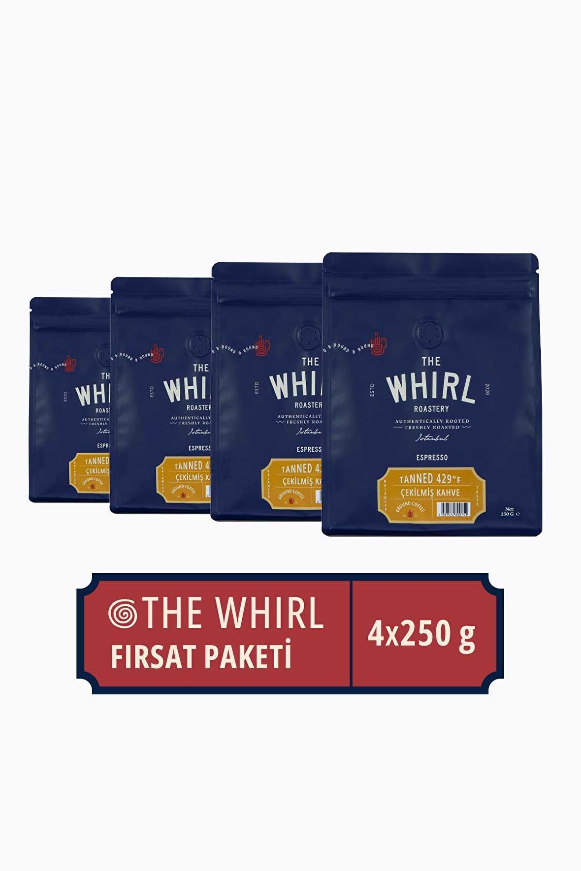 The Whirl Espresso Tanned 429°F Çekilmiş Kahve 4'lü Fırsat Paketi