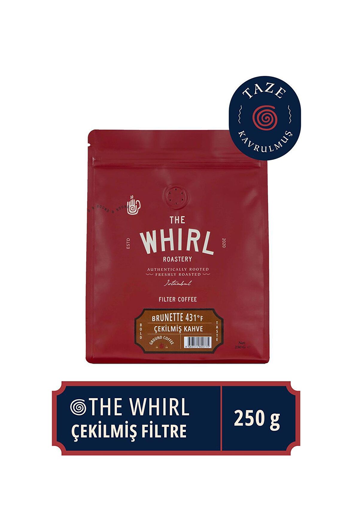 The Whirl Filtre Brunette 431°F Çekilmiş Kahve 250 gr