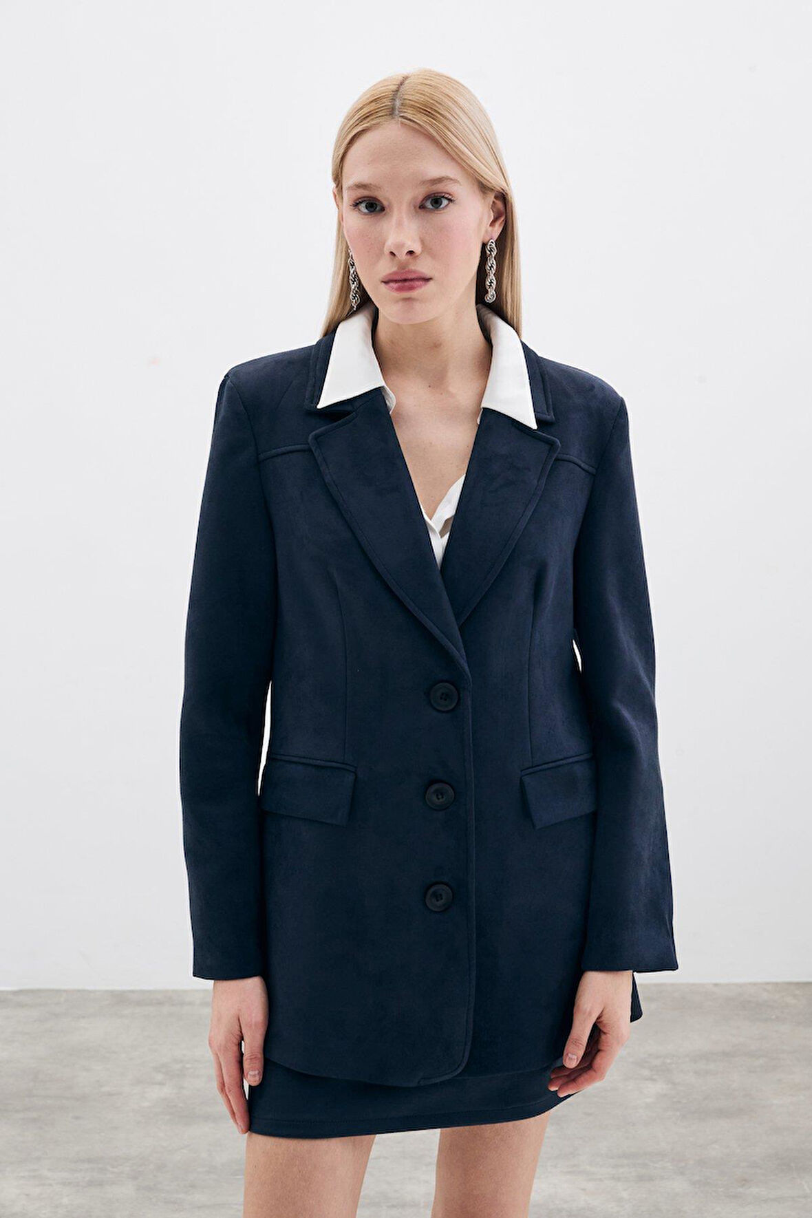 Sateen Kadın Süet Salaş Ceket 1635-6553