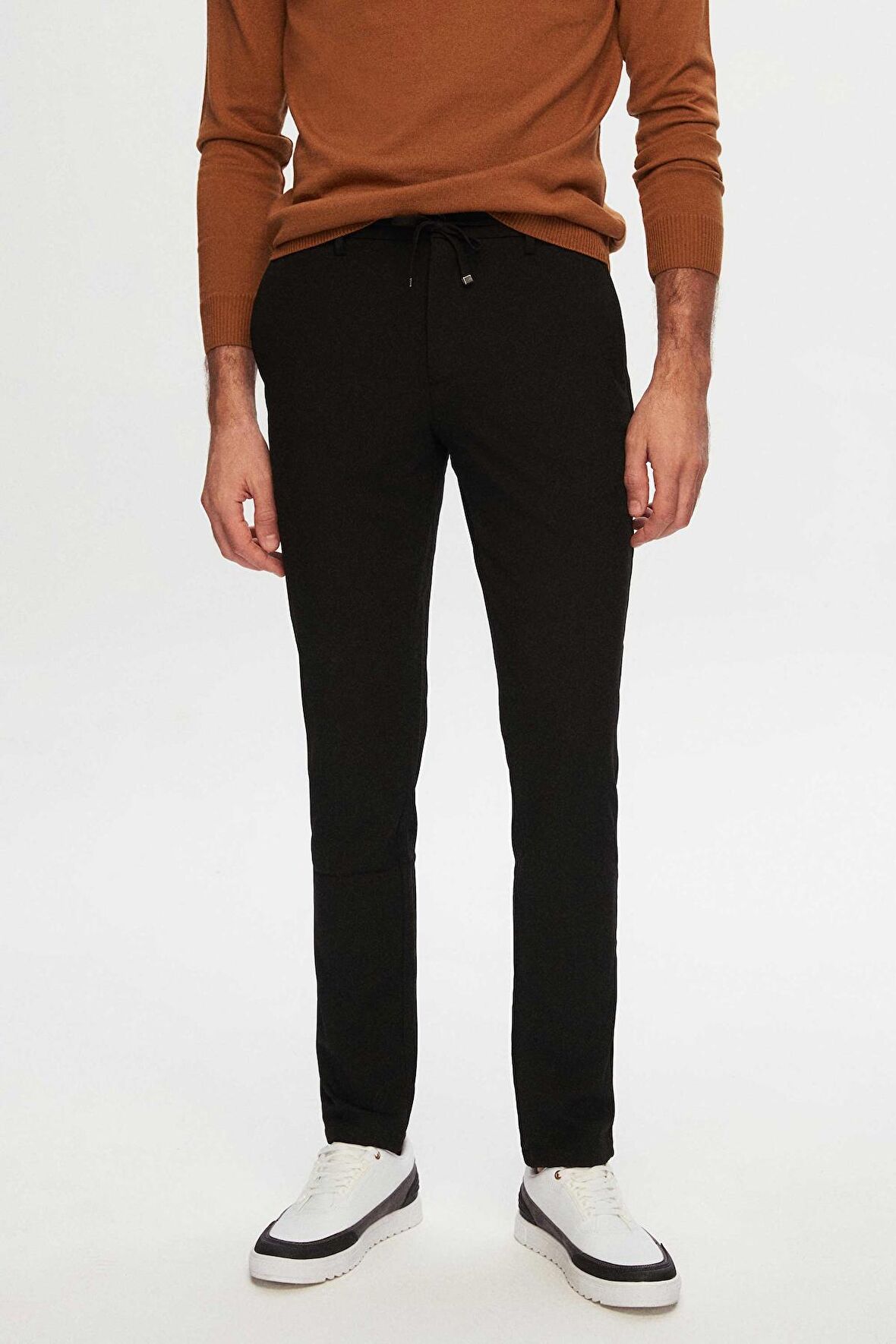 Ds Damat Slim Fit Siyah Düz Jogger Pantolon