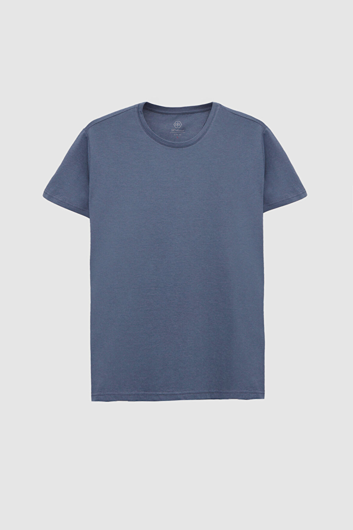 Ds Damat Slim Fit Füme Bisiklet Yaka %100 Pamuklu Nefes Alabilen T-Shirt