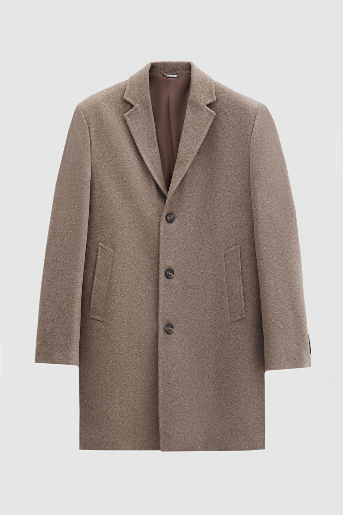 Ds Damat Regular Fit Vizon Mono Yaka Kaşe Kaban