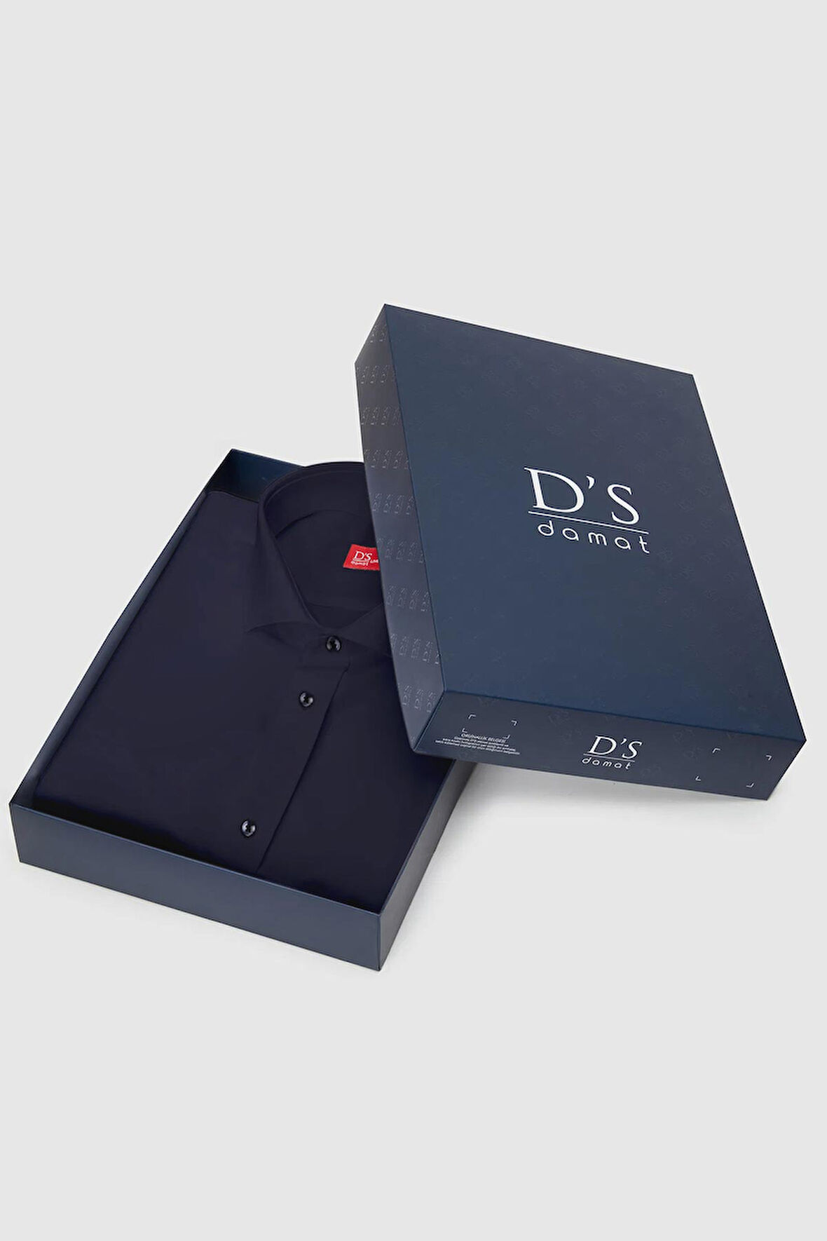 Damat Slim Fit Lacivert Kutulu Gömlek