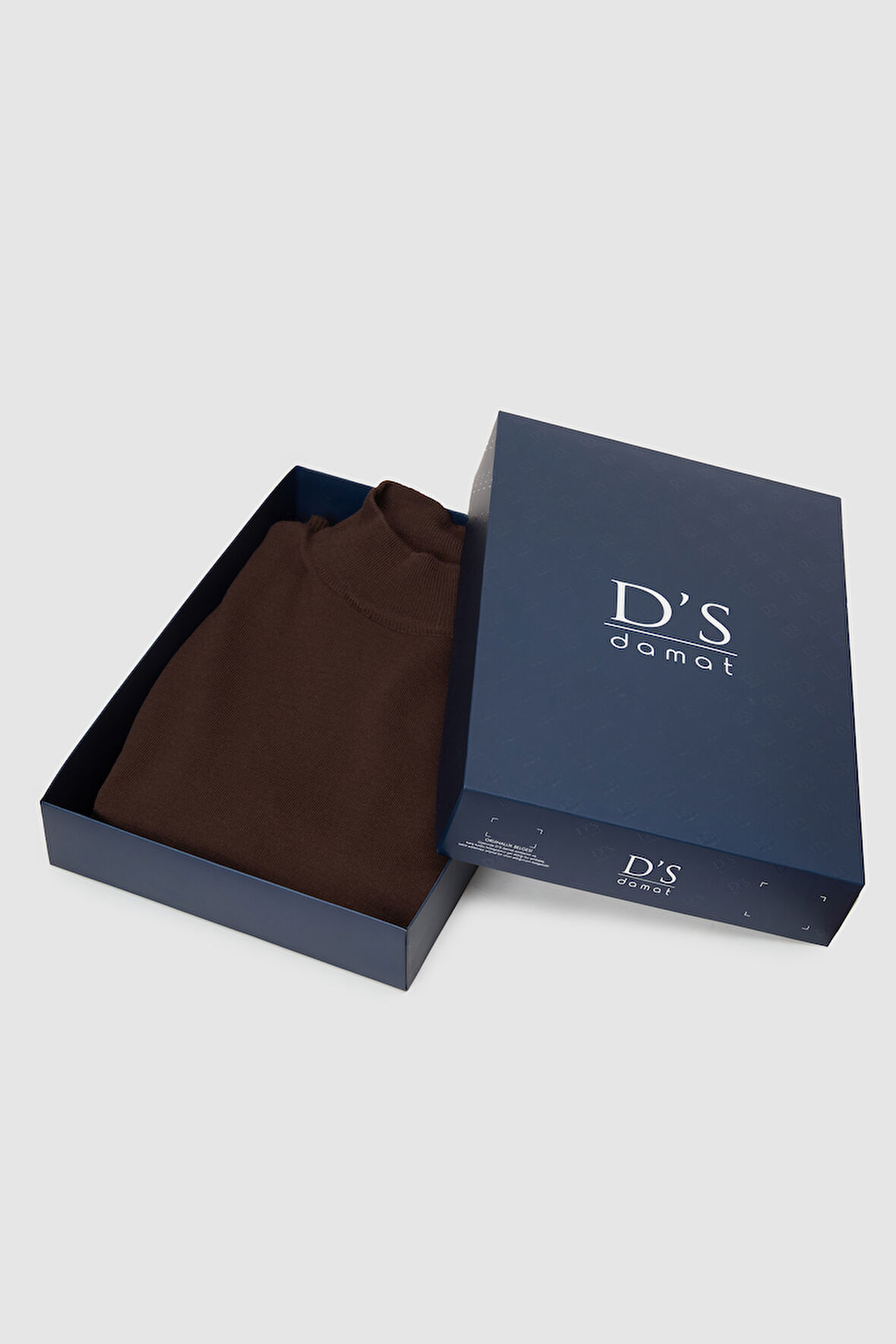Ds Damat Regular Fit Kahverengi Pamuk Karışımlı Yarım Balıkçı Triko Kazak