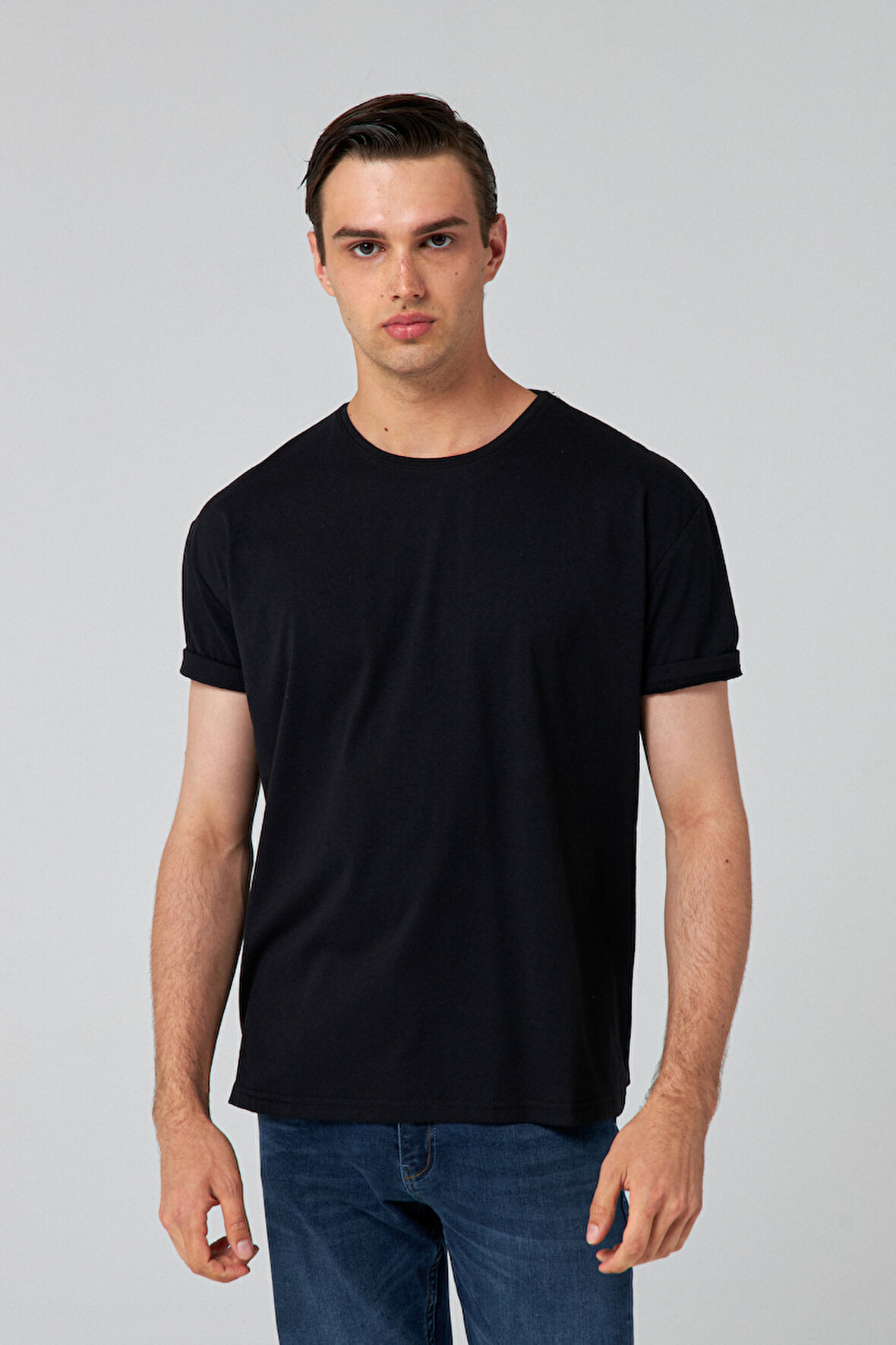 Ds Damat Relaxed Fit Siyah %100 Pamuk T-Shirt