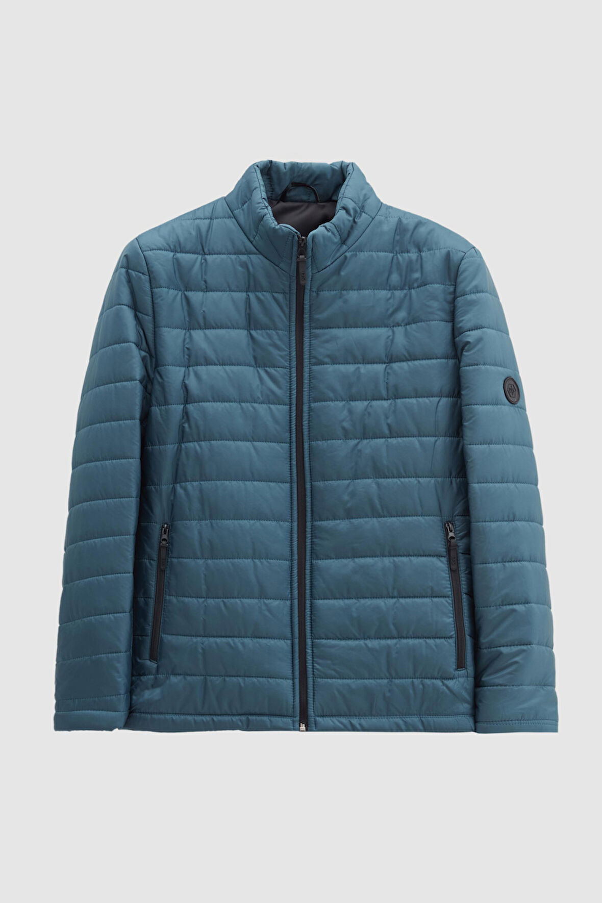 Ds Damat Slim Fit Yeşil Rüzgar Geçirmez Elyaf Dolgulu Şişme Mont