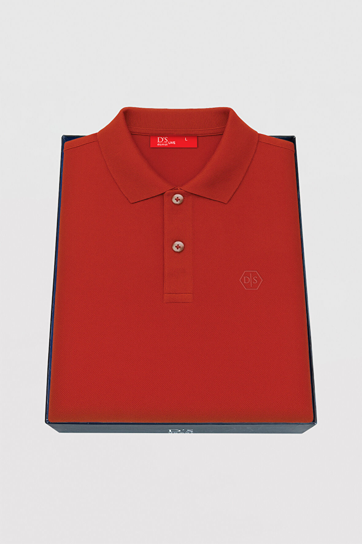Ds Damat Slim Fit Kiremit Kutulu Polo Yaka T-Shirt