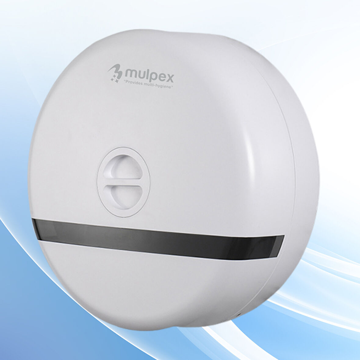 Mulpex Duvara Monte Mini Jumbo Tuvalet Kağıdı Dispenseri / Kağıtlık | Premium ABS Gövde, Anahtarlı Kilit, Vidalı & Yapışkan Montaj – Beyaz