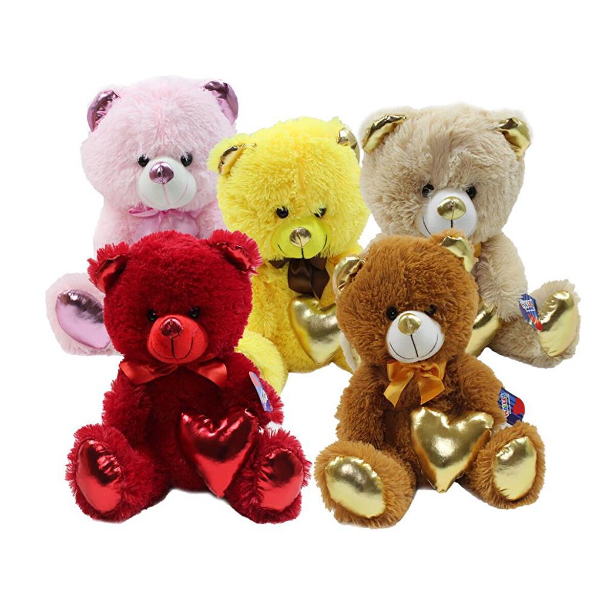 Parlak Kalpli Peluş Ayı 40 cm