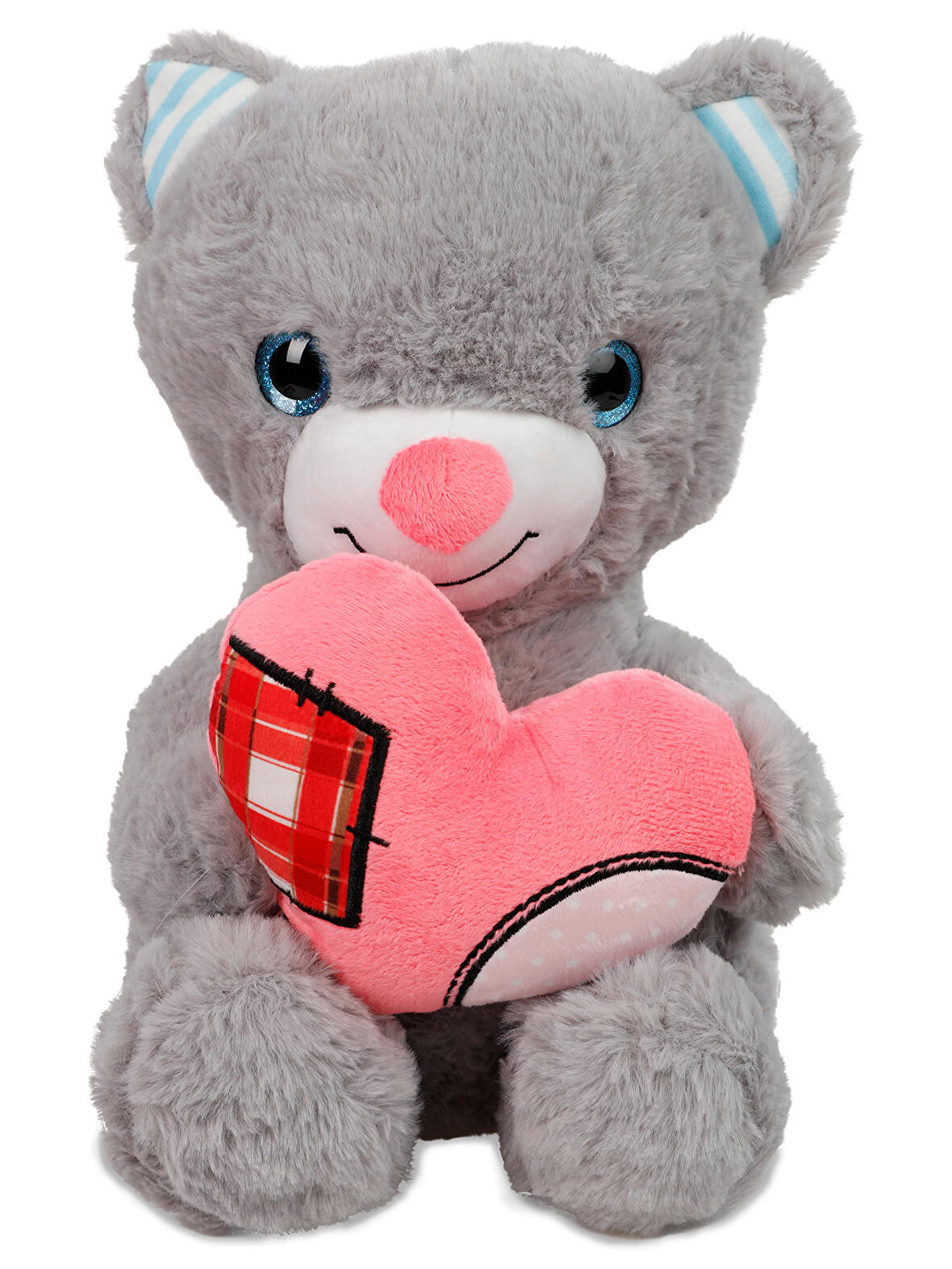 Halley Oyuncak Pembe Burunlu Ayı 35 Cm Gri