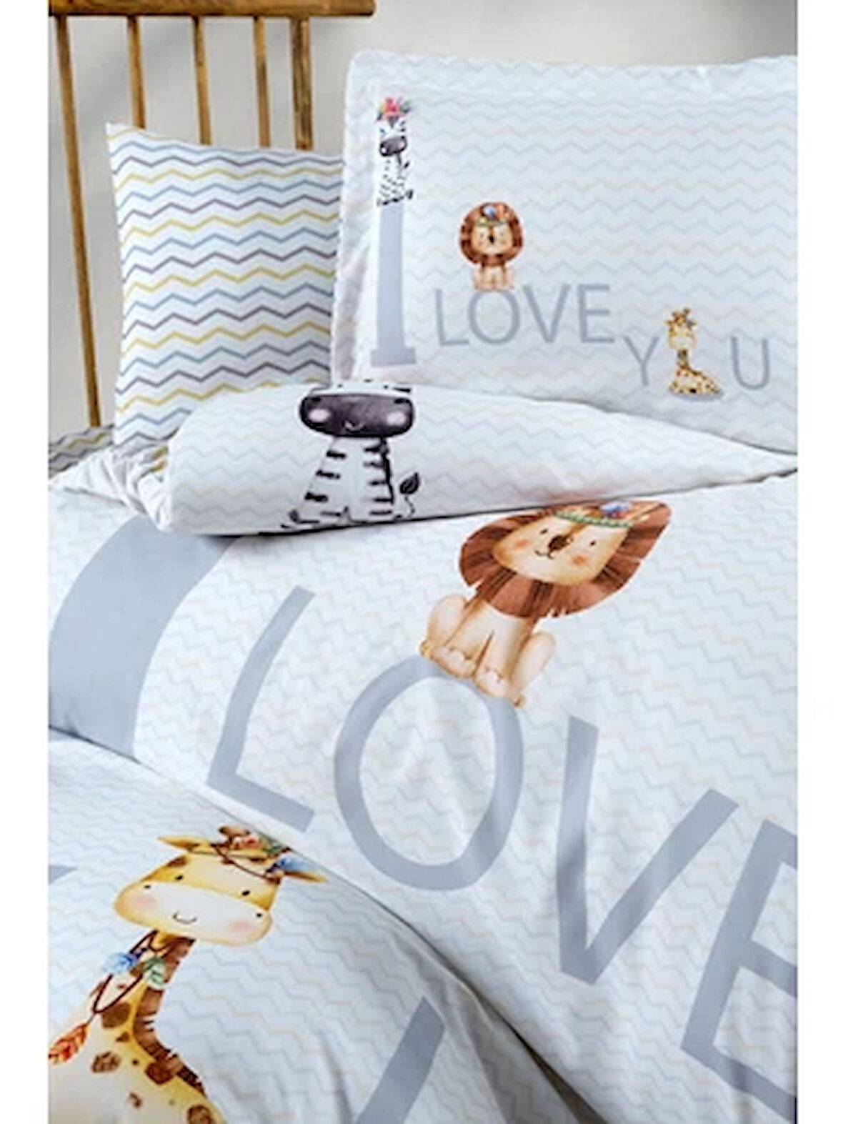 Kanz Ranforce Bebek Nevresim Takımı - I Love You