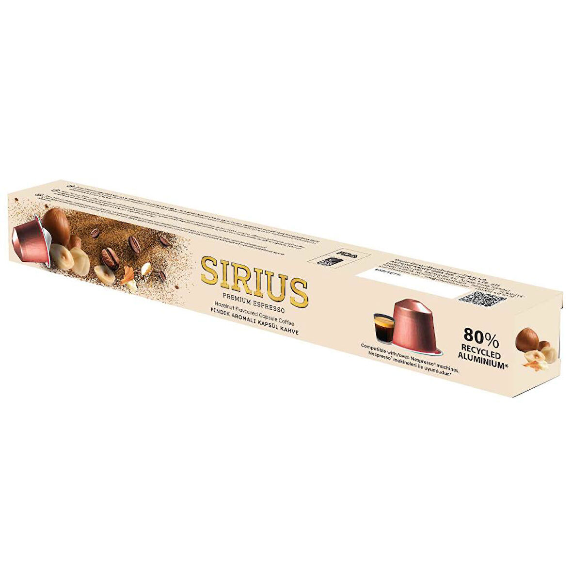 Sirius Premium Fındık Aromalı Kapsül Kahve (Nespresso Uyumlu) - 10 Adet