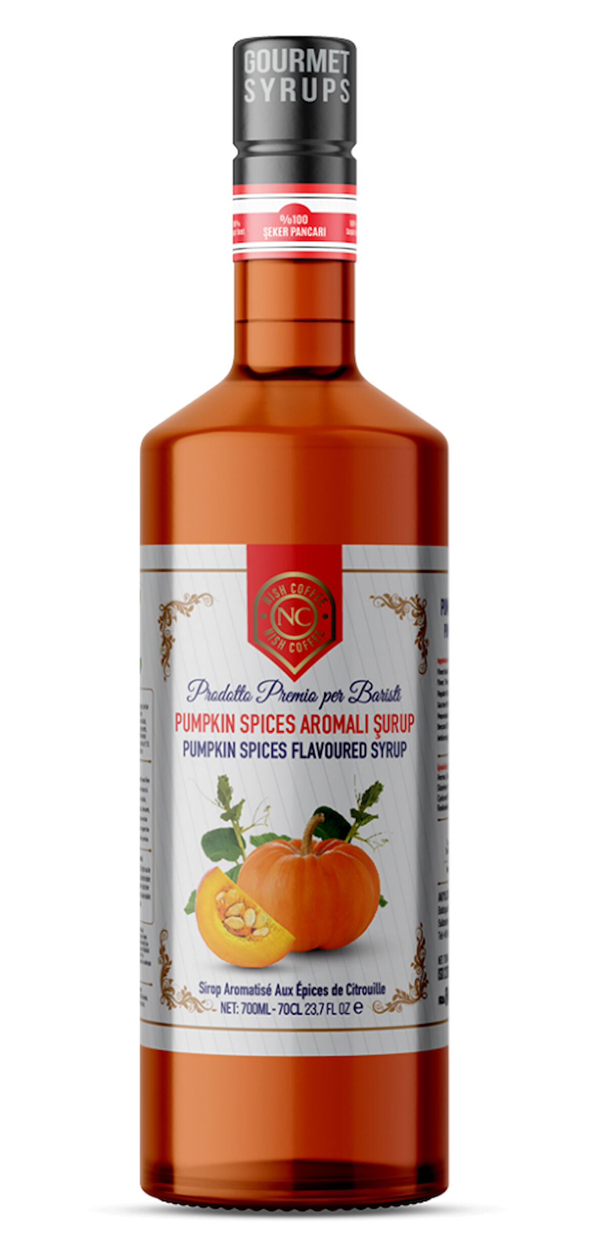 Nish Pumpkin Spices Aromalı Şurup 700 ML - Cam Şişe